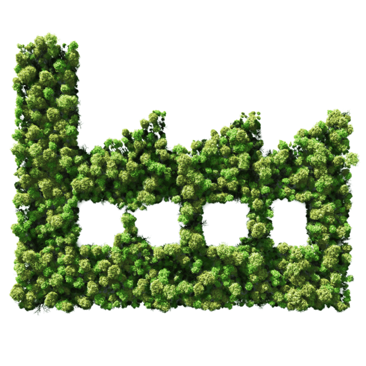 Illustrazione di un'industria verde